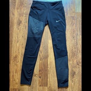 Black Reflective Nike Running Leggings